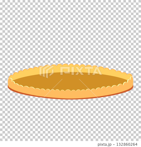 Simple cake tray vector illustration 132860264