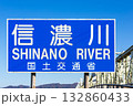 信濃川の河川標識 信濃川の河川標識 132860433