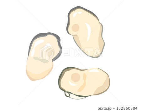 牡蠣をイメージしたイラスト 132860584