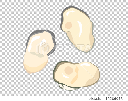 牡蠣をイメージしたイラスト 132860584