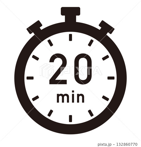 20分タイマーのイラスト 132860770
