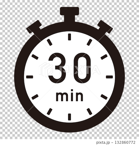 Illustration of a 30-minute timer 132860772