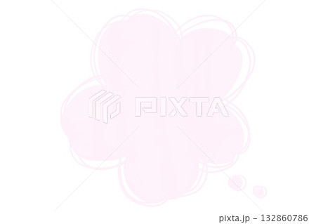 ピンク色のかわいい桜のフレーム 132860786