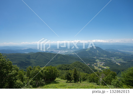 竜王山から眺める中野盆地の風景／長野県 132862015
