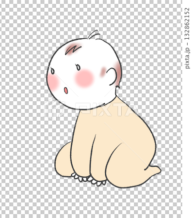 嬰兒茫然地盯著前方 嬰兒茫然地盯著前方 132862152