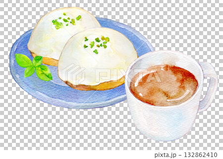 水彩插畫,手繪插畫,檸檬蛋糕和咖啡套裝,咖啡店菜單 水彩插畫,手繪插畫,檸檬蛋糕和咖啡套裝,咖啡店菜單 132862410
