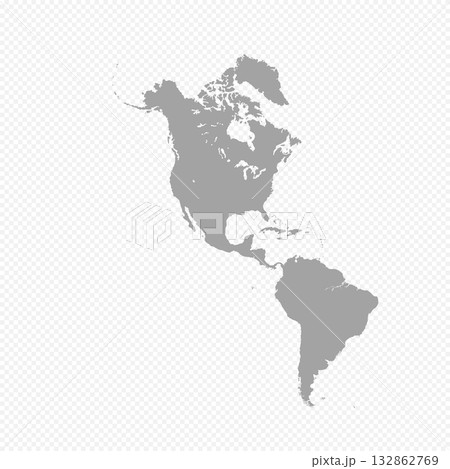 Map of North and South America, sign silhouette. World Map Globe. Vector Illustration isolated on transparent background. American continent Map of North and South America, sign silhouette. World Map Globe. Vector Illustration isolated on transparent background. American continent 132862769