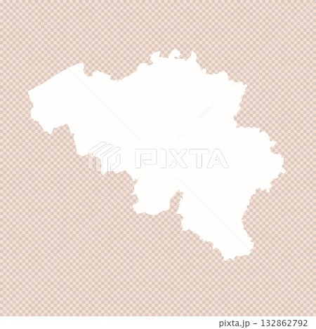 Map of Belgium, sign silhouette. World Map Globe. Vector Illustration isolated on transparent background. Europe continent 132862792