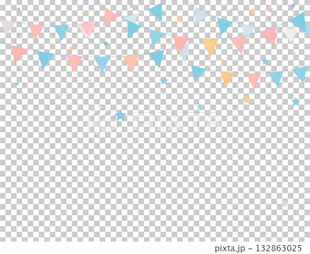 Cute colorful flags with transparent background Cute colorful flags with transparent background 132863025