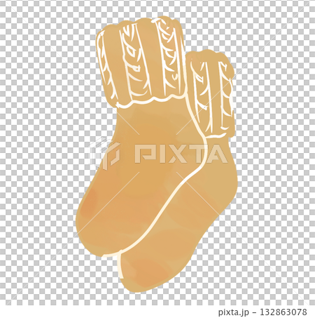 もこもこふわふわ靴下　ニットでかわいい	 132863078