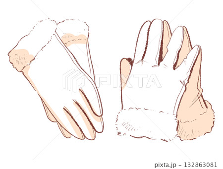 女性用でかわいい冬の暖かい手袋 女性用でかわいい冬の暖かい手袋 132863081