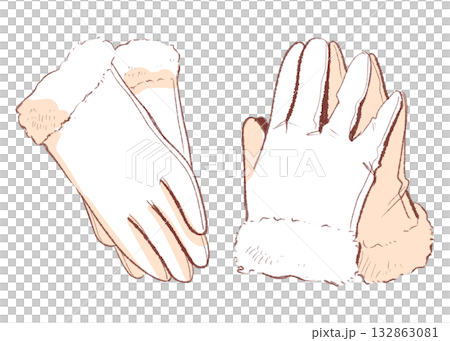 女性用でかわいい冬の暖かい手袋 女性用でかわいい冬の暖かい手袋 132863081