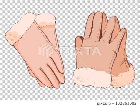 Cute and warm winter gloves for women (painted) Cute and warm winter gloves for women (painted) 132863082