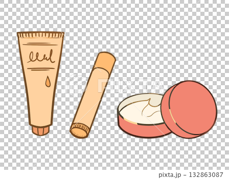 Hand cream, lip balm, and body cream in a can 132863087