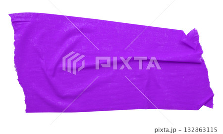 purple crumpled torn tape isolated on transparent background. purple crumpled torn tape isolated on transparent background. 132863115