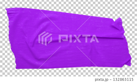 purple crumpled torn tape isolated on transparent background. purple crumpled torn tape isolated on transparent background. 132863115