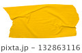yellow crumpled torn tape isolated on transparent background. 132863116