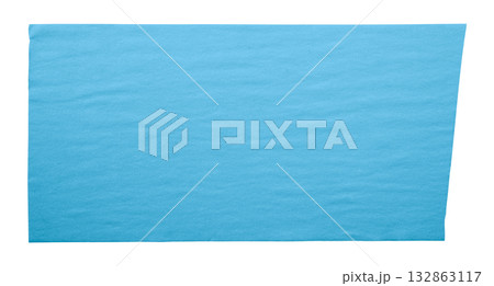 light blue crumpled torn tape isolated on transparent background. light blue crumpled torn tape isolated on transparent background. 132863117