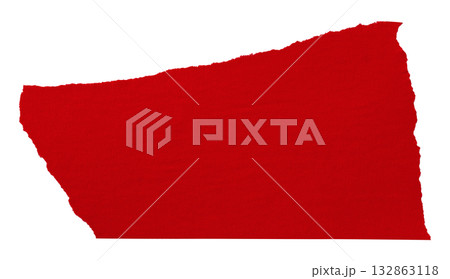 red crumpled torn tape isolated on transparent background. red crumpled torn tape isolated on transparent background. 132863118