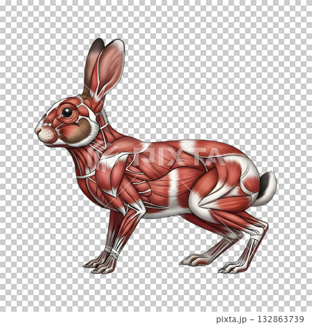 Rabbit anatomy llustration design 132863739