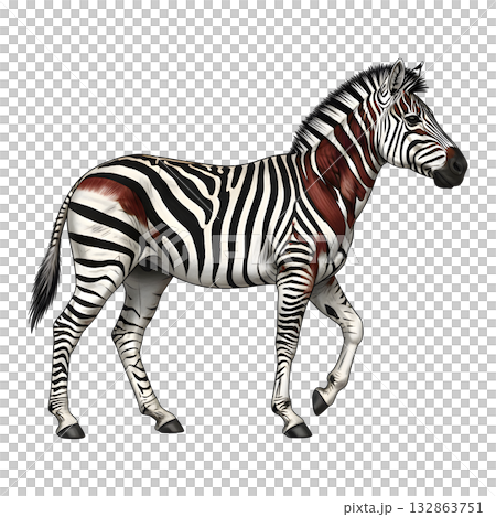 Zebra anatomy illustration design. Zebra anatomy illustration design. 132863751