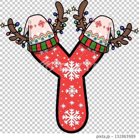 christmas, alphabet, font 132863989