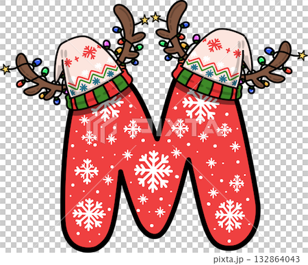 christmas, alphabet, font 132864043
