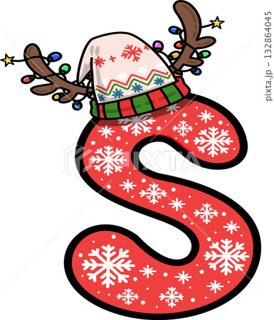 Christmas Festive Decoration Alphabet S	 132864045