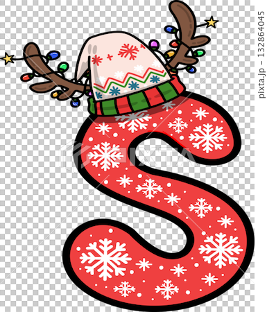 christmas, alphabet, font 132864045