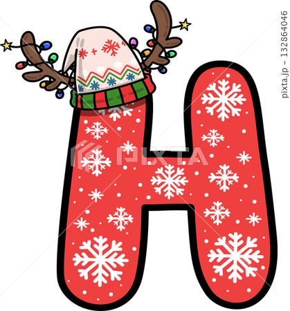 Christmas Festive Decoration Alphabet H Christmas Festive Decoration Alphabet H 132864046