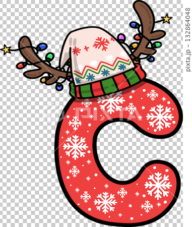 Christmas Festive Decoration Alphabet C	 132864048