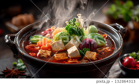 soup with meat and vegetables soup with meat and vegetables 132864313