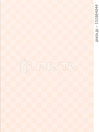 和紙柄パターン枠　市松模様テクスチャー背景イラスト　壁紙　桜ピンク色　縦 132864844