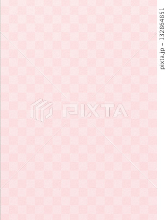 和紙柄パターン枠　市松模様テクスチャー背景イラスト　壁紙　桜ピンク色 132864851