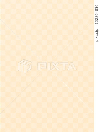 和紙柄パターン枠　市松模様テクスチャー背景イラスト　壁紙　黄金色　縦長 132864856