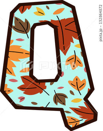Autumn Leaves Pattern Uppercase Letter Q Autumn Leaves Pattern Uppercase Letter Q 132864872