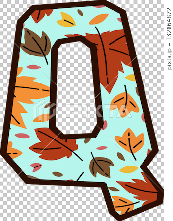 Autumn Leaves Pattern Uppercase Letter Q Autumn Leaves Pattern Uppercase Letter Q 132864872
