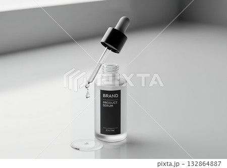 cosmetic bottle on white background cosmetic bottle on white background 132864887