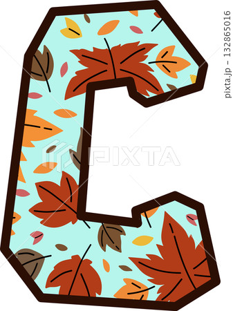 Autumn Leaves Pattern Uppercase Letter C Autumn Leaves Pattern Uppercase Letter C 132865016