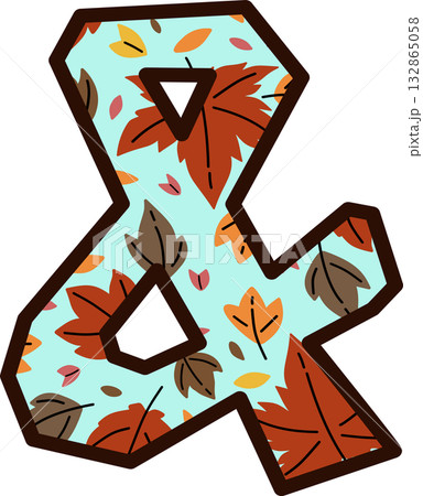 Autumn Leaves Pattern Ampersand Autumn Leaves Pattern Ampersand 132865058