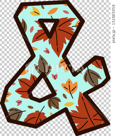 Autumn Leaves Pattern Ampersand Autumn Leaves Pattern Ampersand 132865058