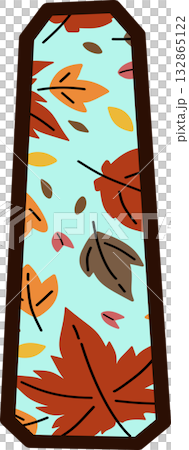 Autumn Leaves Pattern Uppercase Letter I 132865122
