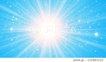 光り輝く集中線の背景 光り輝く集中線の背景 132865222