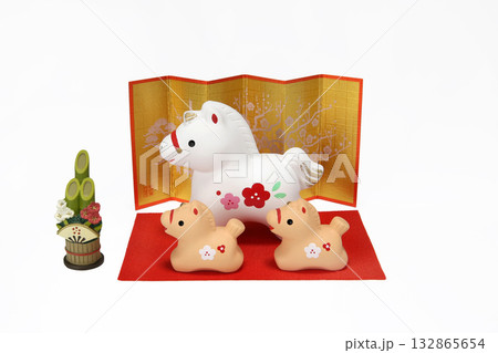 うま ウマ 馬 午年 うま年 年賀素材 うま ウマ 馬 午年 うま年 年賀素材 132865654