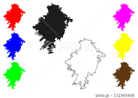 Ado Ekiti city (Federal Republic of Nigeria, Ekiti State) map vector illustration, scribble sketch Ado Ewi map 132865686