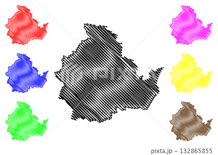 Richmond Valley Council (Commonwealth of Australia, New South Wales, NSW) map vector illustration, scribble sketch Richmond Valley map 132865855