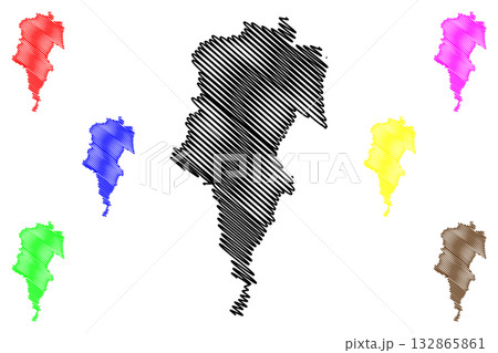 Snowy Valleys Council (Commonwealth of Australia, New South Wales, NSW) map vector illustration, scribble sketch Snowy Valleys map 132865861
