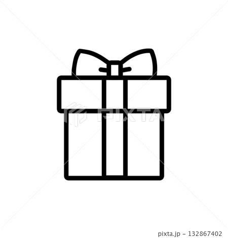 プレゼントボックスのシンプルなイラスト 132867402