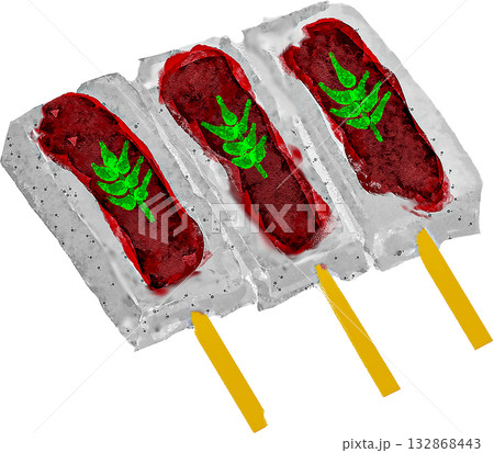 こんにゃくの味噌田楽のイラスト 132868443