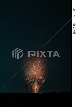 高台から見た磐田市のいわた夏まつり花火大会の風景(静岡県) 高台から見た磐田市のいわた夏まつり花火大会の風景(静岡県) 132868469